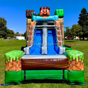 Château gonflable commercial pour enfants et tout-petits, thème dessin animé, pour l'extérieur, humide ou sec, avec toboggan - Product Image 4