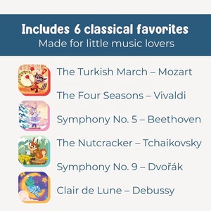 Discover Classical Music Sound Book para bebés con 6 famosas melodías clásicas Libro de tablero interactivo para niños con música - Product Image 4