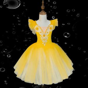 Abito da Danza Classica Midi per Ragazze, Tutù Ricamato Bianco e Rosso, Costume da <span class=keywords><strong>Ballerina</strong></span> per Competizioni - Product Image 3