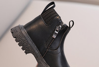 Nouveautés d'automne, bottes courtes à la mode pour enfants, chaussures décontractées pour garçons, bottes chaudes à semelle souple pour filles