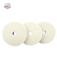 Vente flash : Tampons de polissage pour voiture en laine longue de 5 pouces (125 mm), tampons de polissage pour le lustrage et le ponçage