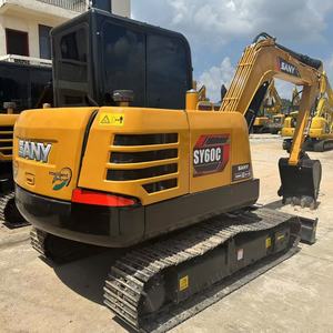 Excavatrice d'occasion Sany SY60C de 6 tonnes avec moteur, boîte de vitesses et pompe d'origine, modèle 2023, prix bas dans l'entrepôt de Hefei - Product Image 2