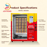Distributeur automatique de bento chauds, distributeur automatique de repas préparés sans personnel pour aéroport et cantine du personnel