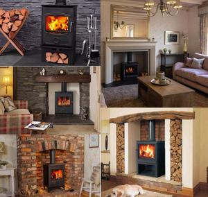 Chimenea de Leña Independiente de Hierro Fundido Serie R con Certificación CE para Sala de Estar, Autocaravanas, Villas y Casas de Huéspedes - Product Image 6