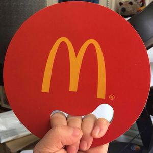 Nouvelles éventails promotionnels bleus personnalisés avec logo, imprimés UV 4 couleurs, pour publicité immobilière, fabriqués sur mesure - Product Image 2