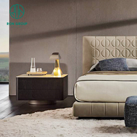 Personnalisé de haute qualité rétro rustique stratifié bois carré Table de chevet pour hôtel de luxe appartement chambre salon utilisation