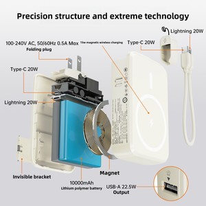 Batería Externa con Logotipo Personalizado, Enchufe AC, 20000 mAh, Carga Súper Rápida PD, con Cable - Product Image 5