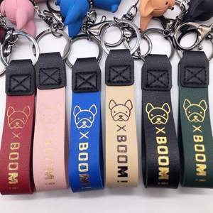 Fashion Bulldog Keychain PU Leather Animal Dog <b>Key</b> Chain Holder Keyring Bag Accessories Cute Dog <b>Key</b> Chains <b>Rings</b> Gifts for Kids - Product Image 5