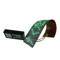 Écran LED flexible 12*48 pixels, programmable par application, matrice d'écran, adressable individuellement, batterie rechargeable, écran LED