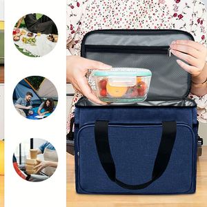 Wholesale Customized Logo Outdoor Lunch Bag High Quality Picnic Insulated Fashionable 600D Letter Zipper Closure Cooler Bag - Product Image 5