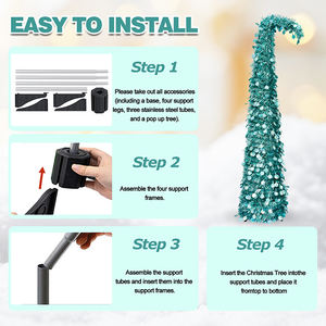 Árbol de Navidad Colorido de 1.5 m Más Vendido con Decoraciones de Círculos Pequeños Láser para Exhibición en Ventanas, Venta Directa de Fábrica - Product Image 3