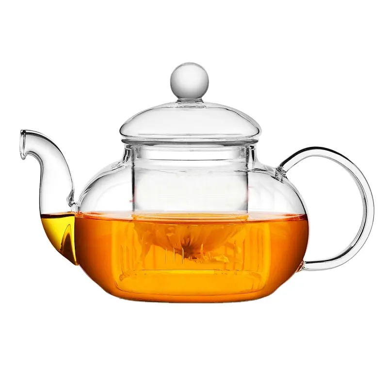 mini unbreakable borosilicate heated glass teapot