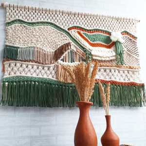 Venta al por mayor de tapices de macramé artesanales bohemios para decoración del hogar, decoración artística de pared para el hogar, sala de estar - Product Image 2