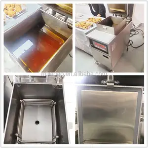 Take Away Restaurant Commercial Small Gas Pressure Deep Fryer With Computer Panel And Oil Filter System