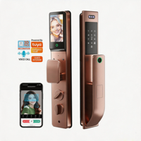 Serrure de porte numérique intelligente automatique Ttlock avec reconnaissance faciale, empreinte digitale et caméra, connectée Wifi Tuya