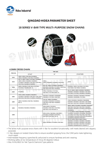 Bestseller Hidea verzinkte V-bar sneeuwkettingen 18-serie multifunctioneel voor vrachtwagens & auto's wintertracietion sneeuwkettingen - Product Image 6