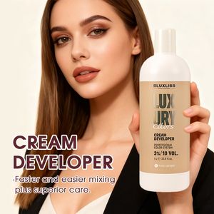 LUXLISS - Crema Oxidante Semipermanente Profesional para Salón de Belleza, Revelador de Color de Cabello, Peróxido para Teñir, Cubre el Color del Cabello - Product Image 3