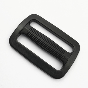 Fibbia Scorrevole in Plastica Nera per Cinture, Zaini <span class=keywords><strong>e</strong></span> <span class=keywords><strong>Borse</strong></span>, Regolatore a Tripla Sponda per Cinghie, Bottone Scorrevole in Plastica Nera - Product Image 1