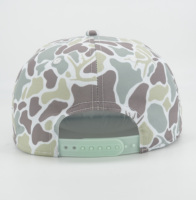 Gorra de golf de cuerda deportiva de 5 paneles con logotipo impreso digital personalizado OEM, gorras de camuflaje de pato, gorra Snapback sin estructura de ala plana
