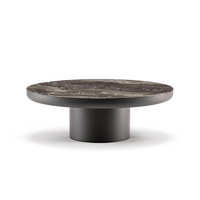 Table basse ronde en marbre naturel, design italien, extensible, minimaliste, pour salon, ensemble de meubles de maison modernes et luxueux