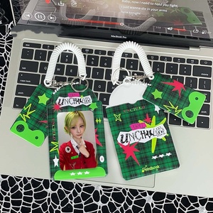 UNCHILD Fotokartenhalter mit Spiralschnur <span class=keywords><strong>YEEUN</strong></span> HEEKIE TINA AKO EVON HAEUN Kartenschutz Ausweishalter Schlüsselanhänger Fangeschenk - Product Image 3