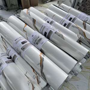 Panneaux muraux en PVC <span class=keywords><strong>à</strong></span> <span class=keywords><strong>motif</strong></span> marbre, sans peinture, imperméables, ignifuges, design moderne, panneaux décoratifs pour TV, appartement - Product Image 4