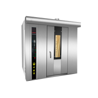 Oven rotari udara panas 32 loyang, oven tipe listrik/diesel/gas, mesin pembuat roti oven besar komersial