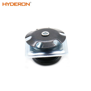 ขาปรับระดับแบบสี่เหลี่ยม Hyderon พร้อมแผ่นยึดโลหะผสมสังกะสี สำหรับเชื่อมต่อเฟอร์นิเจอร์ สีดำ - Product Image 1