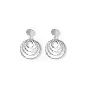 Boucles d'oreilles pendantes tendance en acier inoxydable 316L avec placage or PVD, durables et résistantes - Product Image 1