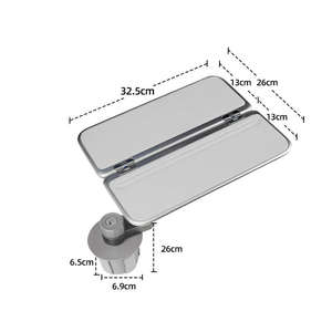 Portavasos para Auto Frins con Aluminio de Aviación, Portavasos Multifuncional de Aluminio de Aviación, Mesa Plegable Cuadrada - Product Image 1