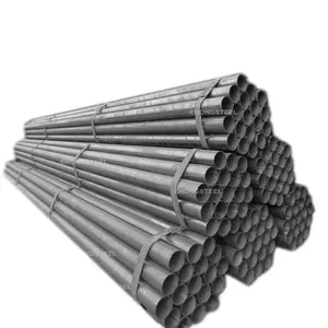 good price Factory supplier black iron round mild erw steel pipe welded pipes and tubes For Building Material