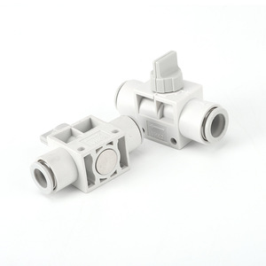 ข้อต่อพลาสติกแบบเกลียวตรง VHK2-S สำหรับท่อลม ชิ้นส่วนระบบนิวเมติก ฝาปิดแบบกด - Product Image 3