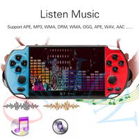 X7 Plus konsol Game genggam 5.1 inci layar HD portabel, pemutar Audio Video Game Retro klasik
