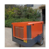 Compresseur d'air portatif de moteur diesel de vis 37kw 50hp 7bar 185 Cfm APCOM diesel minier pour le compresseur d'air