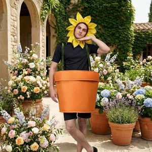 Costume de cosplay tournesol pour adulte, nouveauté, pour fête d'Halloween et spectacle, tenue de plante zombie, costume de pois tournesol - Product Image 5