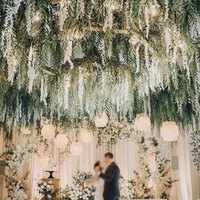 MSFAME-Décoration de toit de mariage en forme de cercle, fleurs artificielles, nouveau design