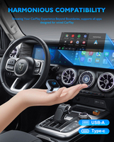 Vastfly CP18 2026 Sensación Viral 2 en 1, Adaptador Inalámbrico CarPlay Link BT5.3 con WiFi Dual de 5GHz, Conexión Rápida, Adaptador USB Portátil para Auto