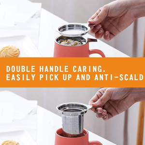 Faible QUANTITÉ MINIMALE DE COMMANDE Personnalisé Logo Couleur Fabrication Professionnelle <span class=keywords><strong>Café</strong></span> Thé Infuser Tasses En Acier Inoxydable Avec Poignée - Product Image 4