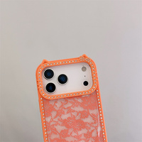 Coque de téléphone de luxe antichoc avec chaîne, motif oreilles de chat, strass brillants et diamants scintillants pour iPhone 18 Pro Max 17 16 15 14