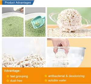 Süper emici toz ücretsiz özel etiket kedi kumu hızlı topaklanma koku giderme doğal Bentonite Tofu kedi kumu - Product Image 4