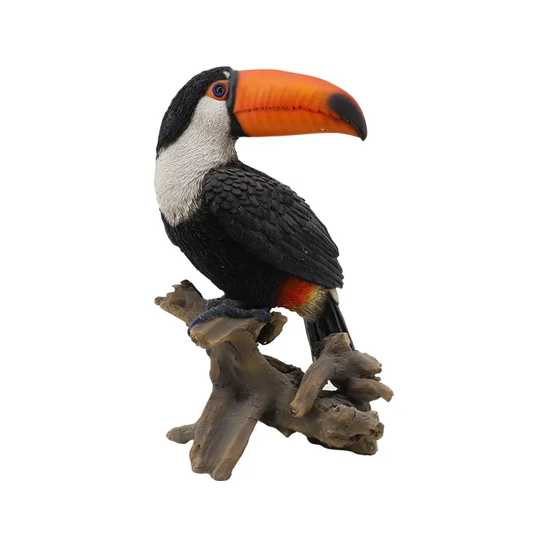 Statua di pellicano di alta qualità decorazione di animali interni per la casa scultura di uccelli tucano a grandezza naturale