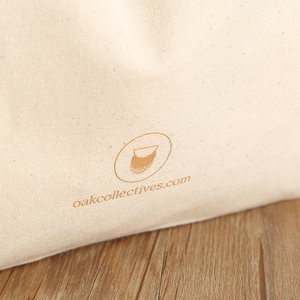 Sac à cordon en coton naturel avec logo imprimé personnalisé, sac en mousseline écologique avec cordon en coton, petite pochette, sac pour sèche-cheveux - Product Image 4