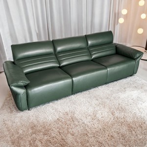 أريكة كهربائية من الجلد الطبيعي مقطعية على شكل أريكة مستقيمة قابلة للتمديد من 3 مقاعد أنيقة للعيش - Product Image 4