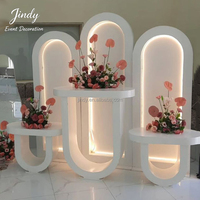 JINDY Partyzubehör Acryl-Tisch Weißes Dessert-Tisch-Set Hochzeits-Hintergrund-Tisch für Partydekoration
