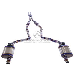 Airon Scarico Catback Valvetronic in Lega di Titanio per Dodge Challenger 2015-2025 3.6L, Montaggio Diretto, Tono <span class=keywords><strong>Profondo</strong></span>, Colore Oro/<span class=keywords><strong>Blu</strong></span> - Product Image 2