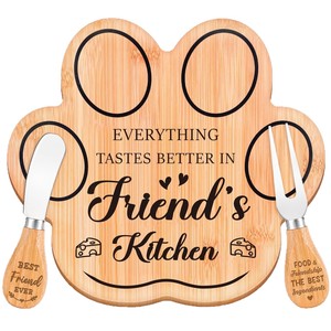 Plateau de service en bois en forme de patte de chien, couleur naturelle, design cartoon, pour collations, fruits, plateau à fromage - Product Image 5