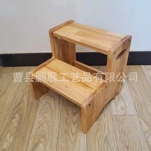 Wooden Step <b>Stool</b> For Kids 34Cm X 34Cm X 17Cm Durable Solid Wood Kitchen <b>Bathroom</b> Use - Product Image 4