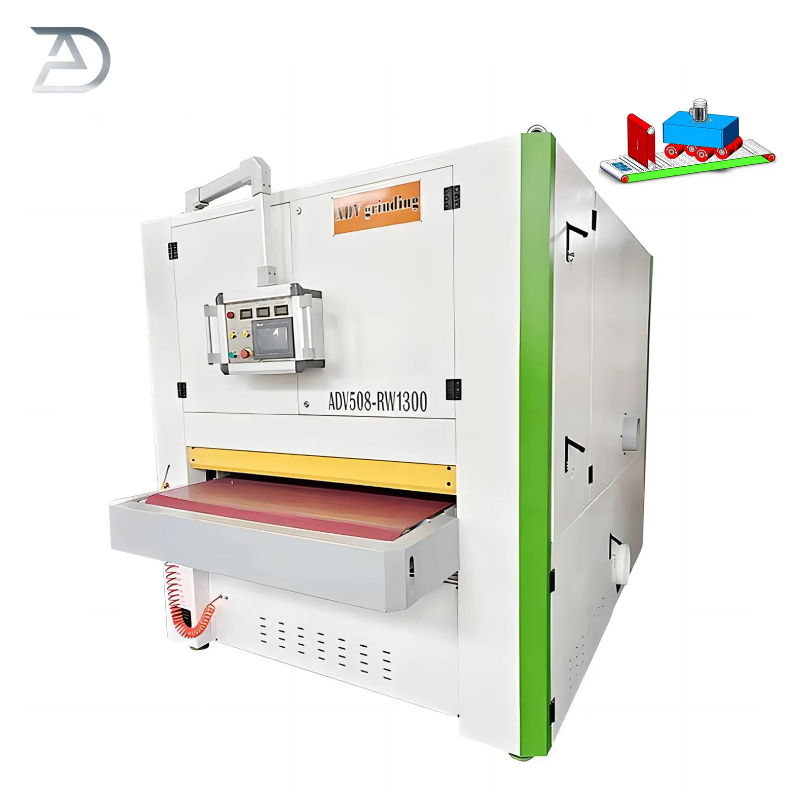 ADV 508 Series Metalworking Sheet Metal Plate Deburring Polishing Machine para economia de tempo