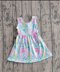 GSD1212 rts Vestido de verano sin mangas con estampado de cocodrilo hasta la rodilla para bebé niña, conjunto de ropa al por mayor para bebé niña - Product Image 3