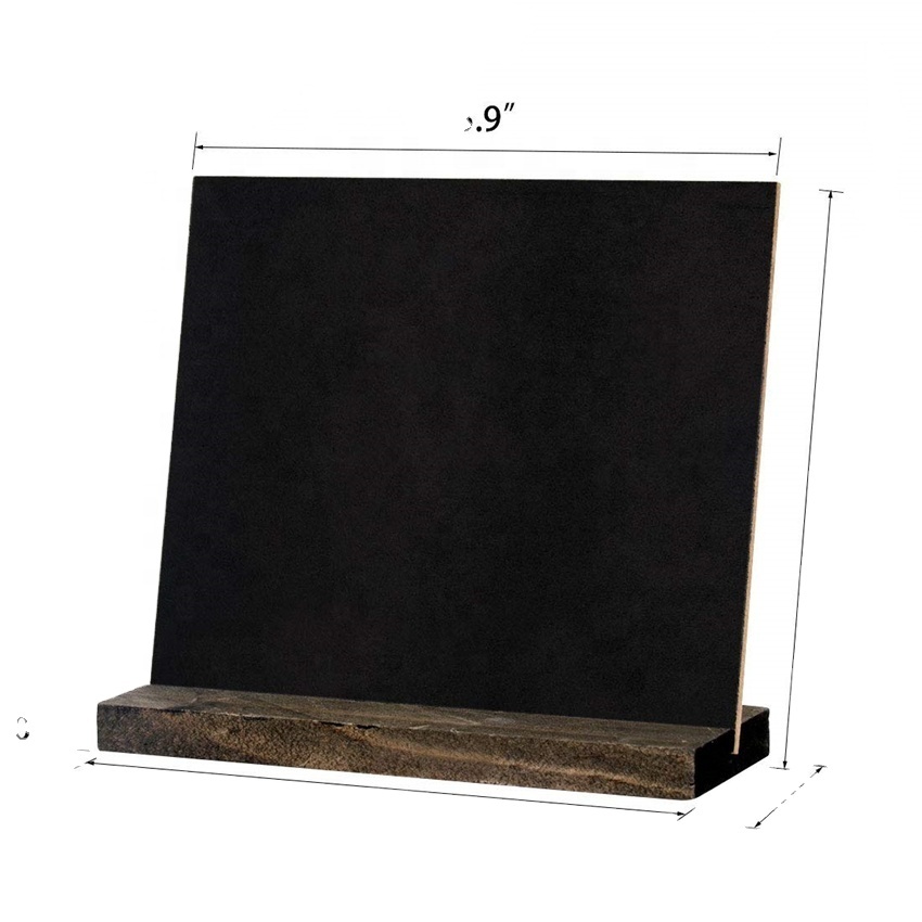 Доска с мелом, маленькая доска, деревянная подставка в винтажном стиле, Популярная оптовая продажа, Двусторонняя черная мини-доска для вечеринки и свадьбы, деревянный декор